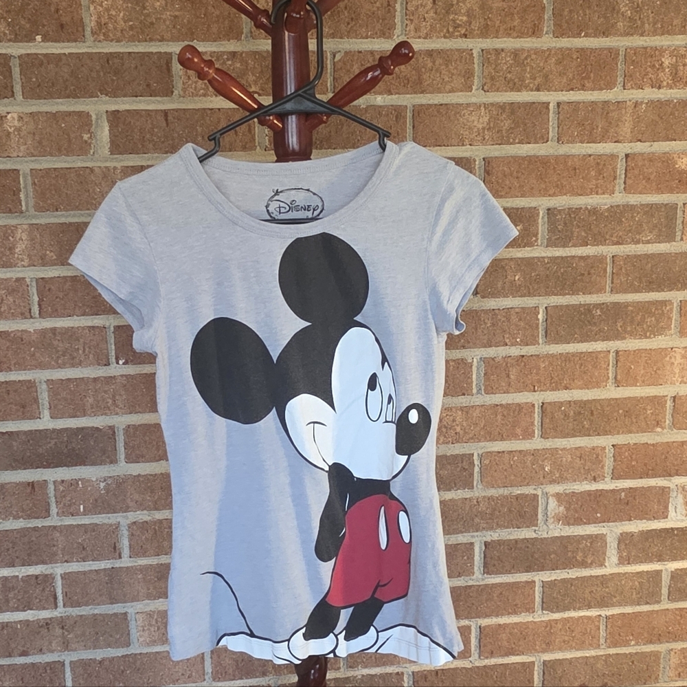 Disney Gray Tee with Mickey Mouse Design